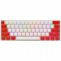 Клавиатура беспроводная механическая PANTEON T2 PRO RS, 60%, RGB, BT+2.4G, белый/красный (76)