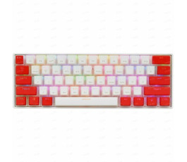 Клавиатура беспроводная механическая PANTEON T2 PRO RS, 60%, RGB, BT+2.4G, белый/красный (76)