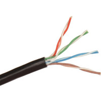 Кабель внешний UTP 4 пары кат.5e бухта 305м, Exegate медь, прокладка, без троса, PE EX256749RUS