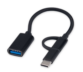 Переходник OTG USB Type-C(M)+MicroUSB(M)/AF Cablexpert A-OTG-CMAF2-2in1