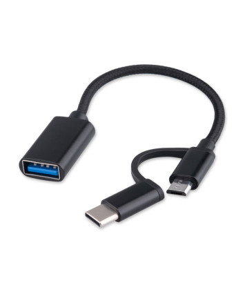 Переходник OTG USB Type-C(M)+MicroUSB(M)/AF Cablexpert A-OTG-CMAF2-2in1 Переходник OTG USB Type-C(M)+MicroUSB(M)/AF Cablexpert A-OTG-CMAF2-2in1