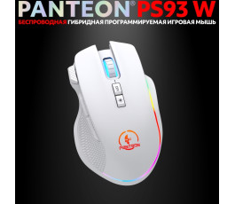 Мышь беспроводная игровая PANTEON PS93 W, белая USB, Bluetooth