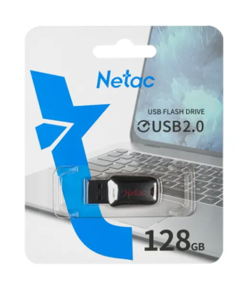 Флеш накопитель 128Gb USB 2.0 Netac U197 черный (NT03U197N-128G-20BK)