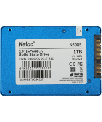 Накопитель SSD SATA 2,5" 1Tb Netac N600S NT01N600S-001T-S3X