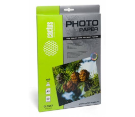 Фотобумага Cactus A3 Глянцевая 180г/м 50л. (CS-GA318050)