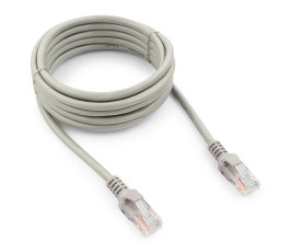 Патчкорд медный UTP Cablexpert PP10-3M кат.5e, 3м, литой, многожильный (серый)