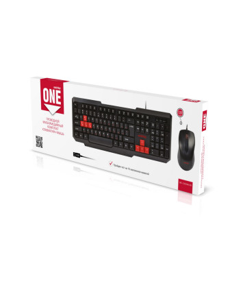 Проводной набор клавиатура + мышь Smartbuy ONE SBC-230346-KR, чер/красн