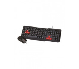 Проводной набор клавиатура + мышь Smartbuy ONE SBC-230346-KR, чер/красн