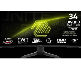 Монитор 34" MSI MAG 346CQ (180Hz), изогнутый, черный