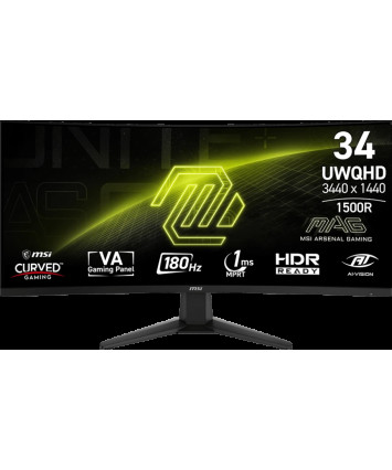 Монитор 34" MSI MAG 346CQ (180Hz), изогнутый, черный