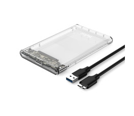Контейнер для жесткого диска/SSD 2,5" USB 3.0 NETAC WH11 (NT07WH11-30B0), A to B, прозрачный