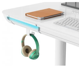 Игровой стол Cactus CS-EGD-WT-LED столешница, закаленное стекло, белый каркас, белый