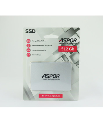 Накопитель SSD SATA 2,5" 512Gb Aspor