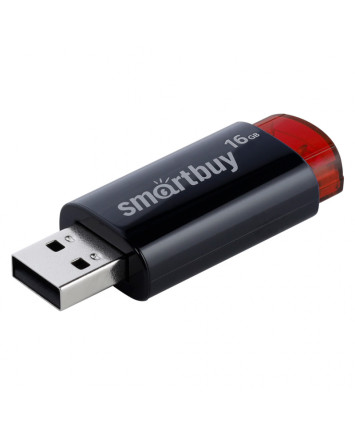 Флеш накопитель 16Gb USB 2.0 SmartBuy Click Black-Red (SB16GBCl-K)