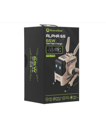 Универсальное СЗУ Gravastar Alpha65, (USB-A, 2xType-C), 65W, белый