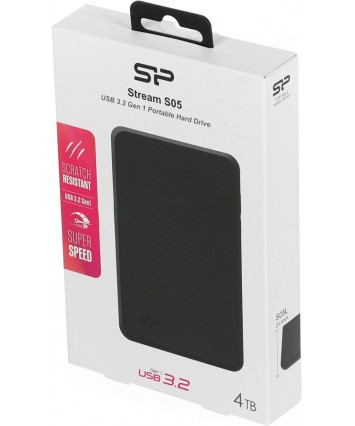 Внешний накопитель HDD 2,5" 4000Gb Silicon Power Stream S05 USB 3.2 (SP040TBPHD05LS3K)