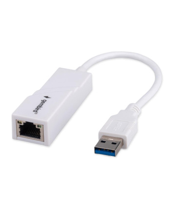 Проводной сетевой USB LAN адаптер Gembird NIC-U11, RJ45 10/100/1000Mbps, USB 3.0, белый
