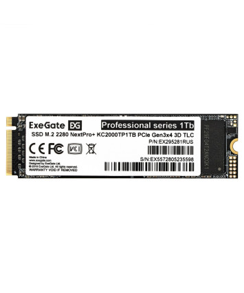 Накопитель SSD M.2 NVMe 1Tb ExeGate NextPro+ KC2000TP1TB