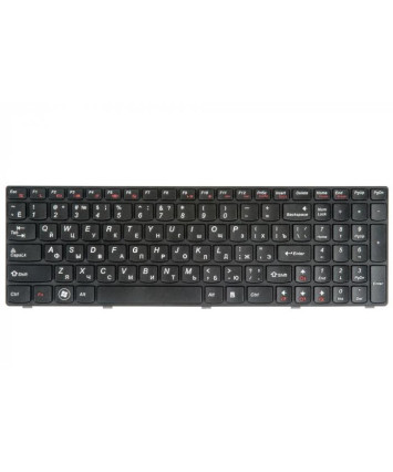 Клавиатура для ноутбука Lenovo IdeaPad Y570, Y570A, Y570M, Y570N, черная с рамкой, гор. Enter