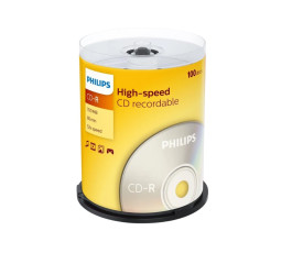 Оптический диск CD-R Philips 700 Mb, 52х, Cake Box (100шт)