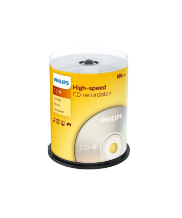 Оптический диск CD-R Philips 700 Mb, 52х, Cake Box (100шт)