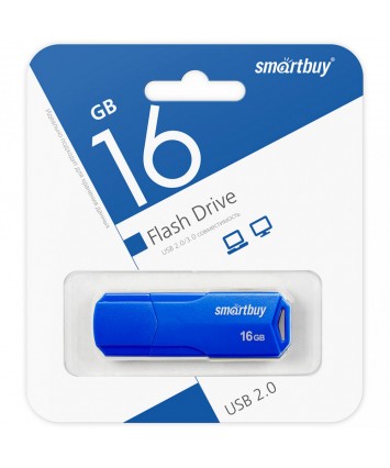Флеш накопитель 16Gb USB 2.0 SmartBuy CLUE Blue (SB16GBCLU-BU)