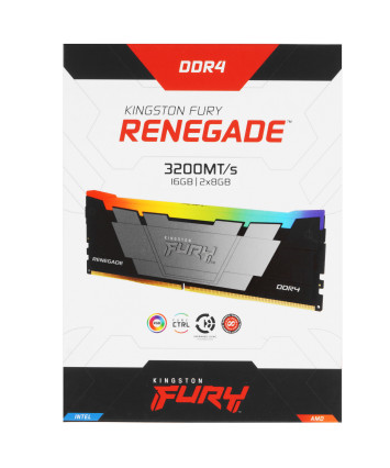 Комплект модулей памяти DDR4 2x8Gb PC4-25600 3200MHz Kingston Fury Renegade RGB ( KF432C16RB2AK2/16)