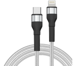 Кабель Type C - Lightning JETACCESS JA-DC60, 2м, серебристый