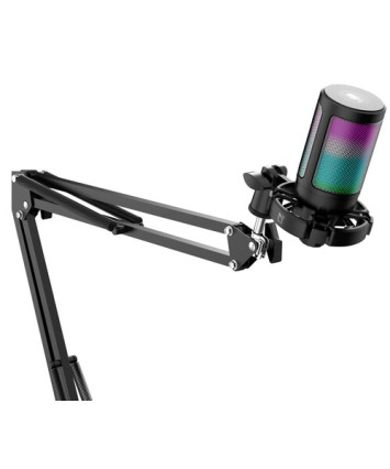 Игровой стрим микрофон Defender Impulse GMC 650 USB, RGB, стойка, провод 1.7 м.