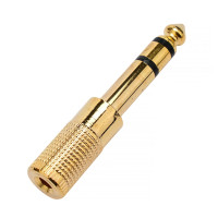 Переходник Jack6.3(M)/Jack3.5(F) Cablexpert Cablexpert A-63M-35F, золотой