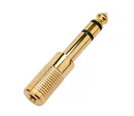 Переходник Jack6.3(M)/Jack3.5(F) Cablexpert Cablexpert A-63M-35F, золотой