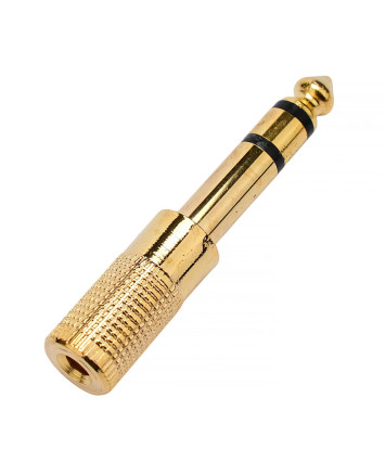 Переходник Jack6.3(M)/Jack3.5(F) Cablexpert Cablexpert A-63M-35F, золотой