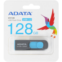 Флеш накопитель 128Gb USB 3.0 AData UV128 AUV128-128G-RBE черный/синий
