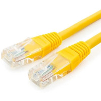 Патчкорд UTP Cablexpert PP12-0.25M/Y кат.5e, 0.25м, литой,многожильный (желтый)