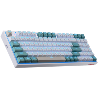 Клавиатура беспроводная механическая Redragon Veigar RU, RGB, BT+2.4G, бело-голубой