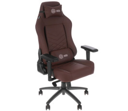 Кресло игровое Cactus CS-CHR-0112BR коричневый эко.кожа с подголов. крестов. сталь