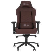 Кресло игровое Cactus CS-CHR-0112BR коричневый эко.кожа с подголов. крестов. сталь