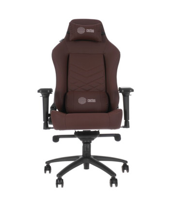 Кресло игровое Cactus CS-CHR-0112BR коричневый эко.кожа с подголов. крестов. сталь Кресло игровое Cactus CS-CHR-0112BR коричневый эко.кожа с подголов. крестов. сталь