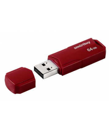 Флеш накопитель 64Gb USB 2.0 SmartBuy CLUE Burgundy (SB64GBCLU-BG)