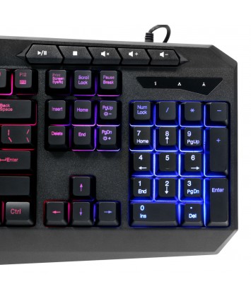 Клавиатура игровая с подсветкой Gembird KB-G420L, черный, USB