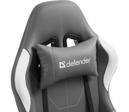 Кресло игровое Defender Chromos, серый/белый