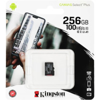 Карта памяти MicroSDXC UHS Class 3 Card 256GB Kingston Canvas Select Plus (SDCS2/256GBSP)