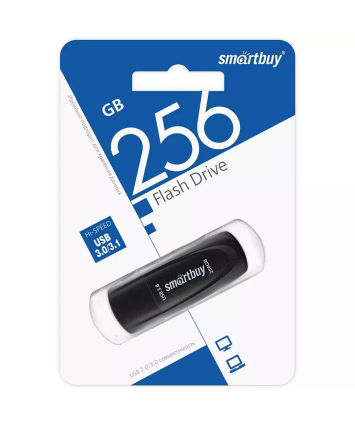 Флеш накопитель 256Gb USB 3.0 SmartBuy Scout Black (SB256GB3SCK)