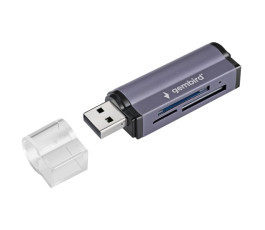 Картридер внешний Gembird FD2-MSD-5 (SD, TF (MicroSD), MS, M2), USB 2.0, алюминий