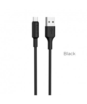 Кабель USB - microUSB, Hoco X25, 1m, черный