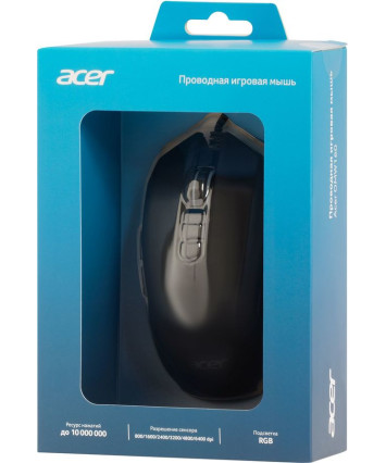 Мышь игровая Acer OMW160, USB, черный