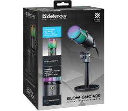Игровой стрим микрофон Defender Glow GMC 400