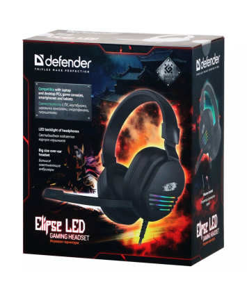 Гарнитура игровая Defender Elipse LED черный