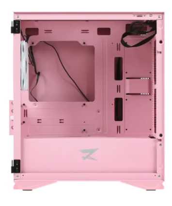 Корпус mATX без БП ZET GAMING Rare Minicase MS4 PG ARGB розовый