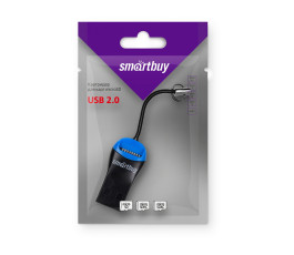 Картридер внешний Smartbuy 711 , USB 2.0 - MicroSD, черный